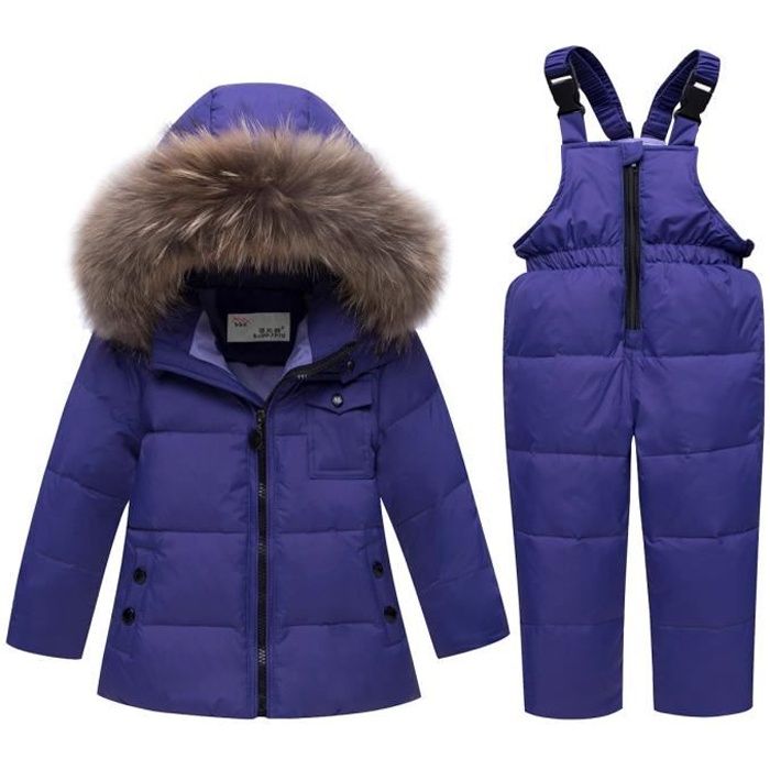 Enfant Combinaison De Ski Bebe Avec Veste Pantalon Ensemble De Ski Fille Garcon Hiver Neige 3 4 Ans Vetements Bleu Cdiscount Sport