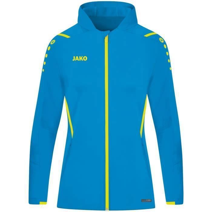 Veste femme Jako Challenge Bleu ciel/jaune fluo Manches