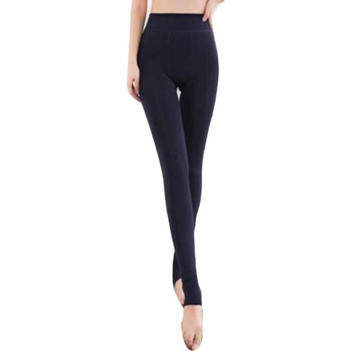 Femme Leggings d hiver pais en Velours sans Pied Chauds