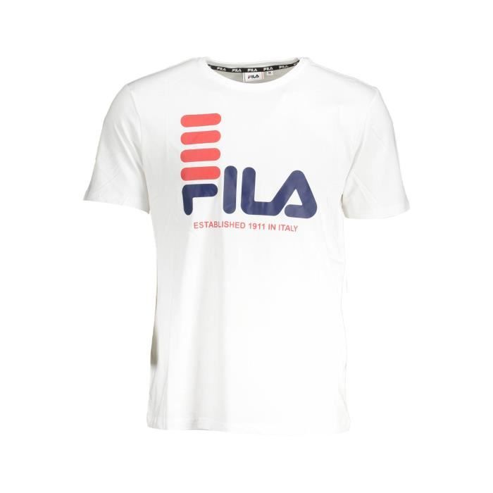 FILA T-shirt Homme Blanc Textile SF19801