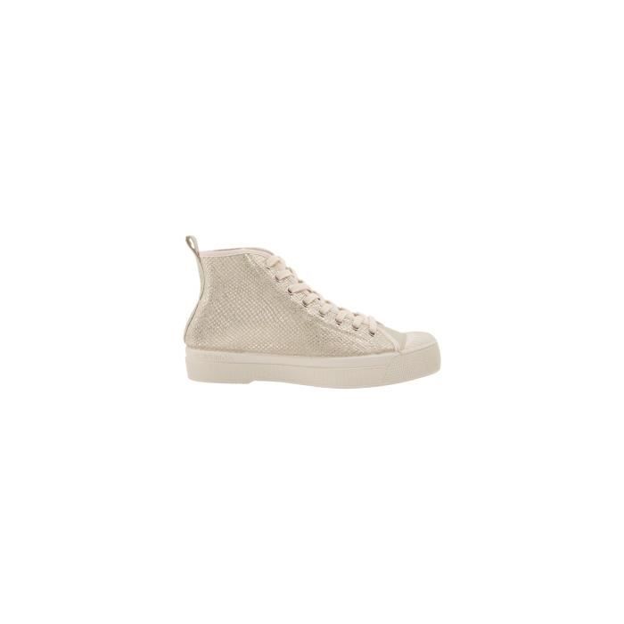 Basket Femme Bensimon Stella Shiny Snake Sable BENSIMON