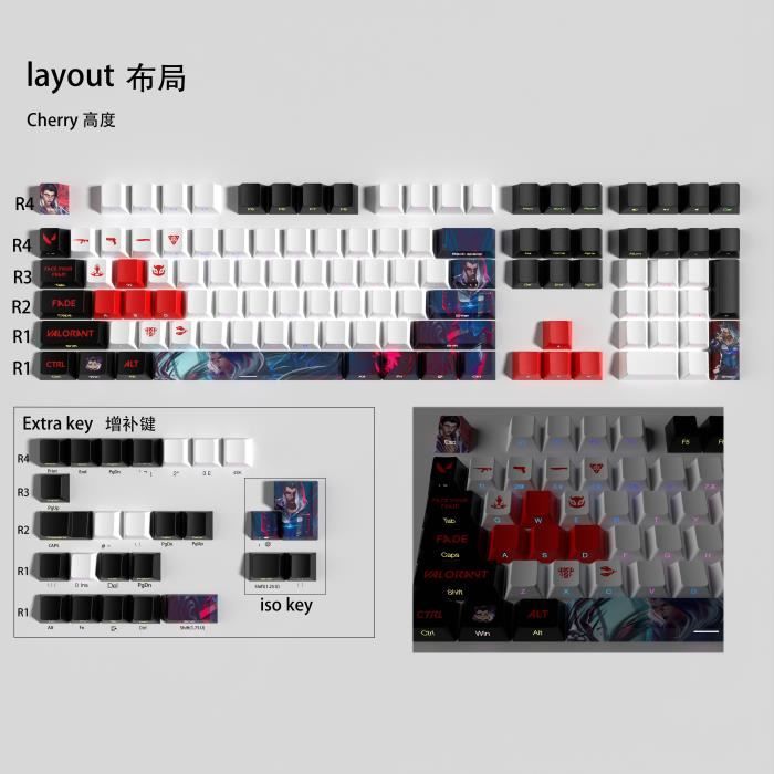 Clavier Gamer capuchon de touche VALORANT Fade Translucidité latérale OEM degré élevé Reconditionné - N/A reconditionné disponible sur Cdiscount Seconde Vie