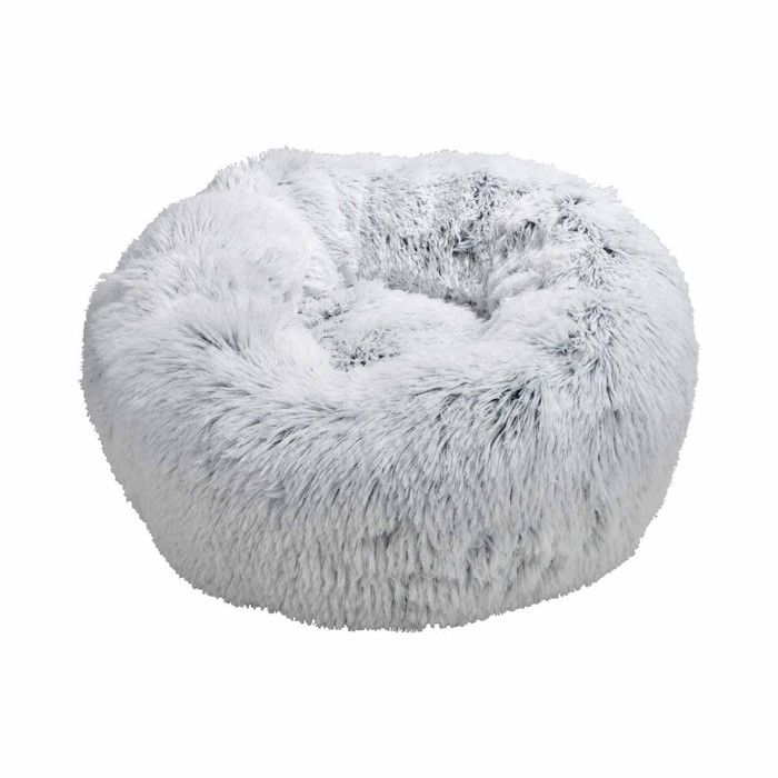 Comparer les prix de Coussin rond en fausse fourrure pour animaux - Blanc - D 55 x H 25 cm
