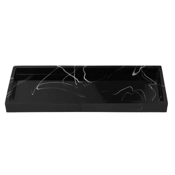 1 Pièce Plateau De Rangement Pour Salle De Bain En Silicone Noir À Motif  Marbré Pour Coiffeuse, Réservoir De Toilette Et Commode, Mode en ligne