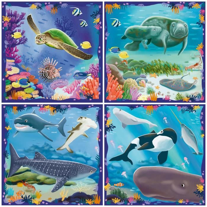 3 Puzzle Up! : Les animaux marins Ravensburger France