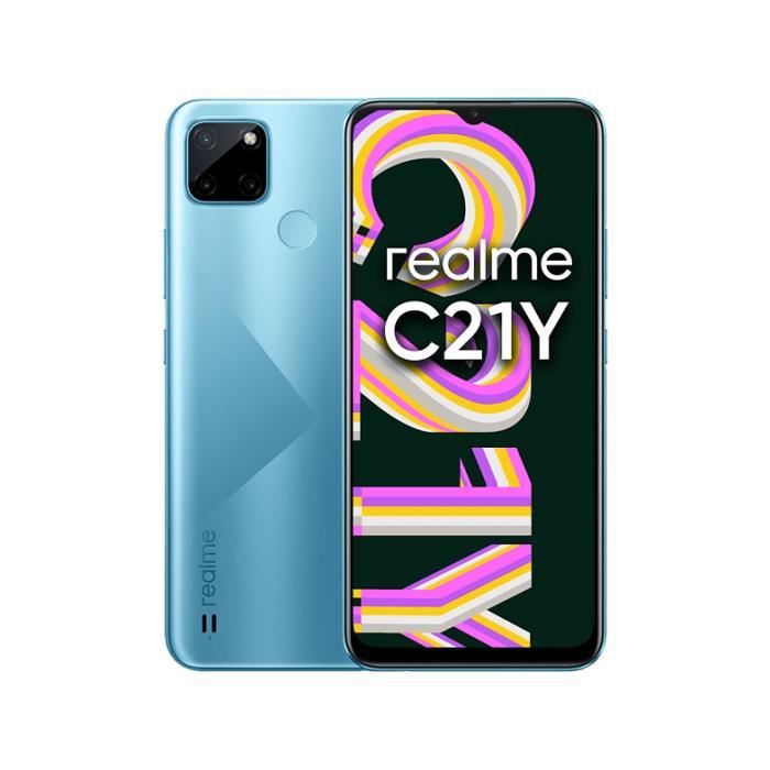 Smartphone Realme C21-Y 64GB Azul - Android - 6,5 po - 4 Go RAM - 64 Go ...