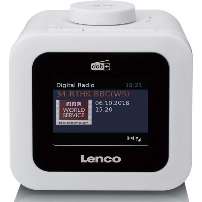 Radio-Réveil DAB+/FM Avec Bluetooth 5.0 - Écran LCD 2,4", Batterie 1200mAh, 9 Langues