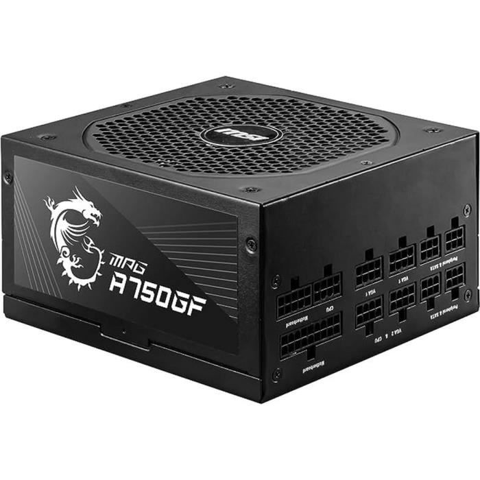 Mpg A750Gf Bloc D'Alimentation,Prise Eu,750W,Certifié 80 Plus Gold,Psu ...