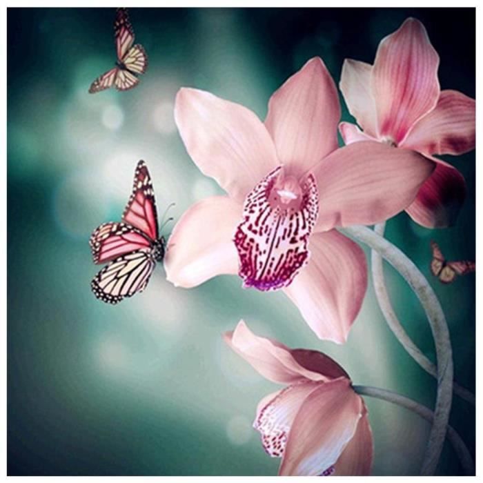 5d Diamant Peinture Fleur D Orchidee A Broder Au Point De Croix Craft Home Decor M3254 Cdiscount Maison