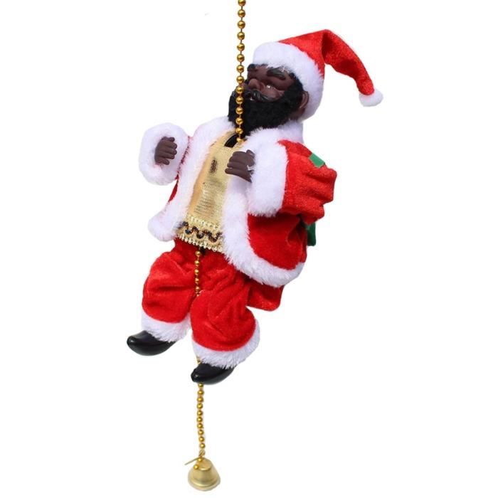 Père Noël En Perles Vertes Schaller Avec Arbre, Figurine Vintage Neuve