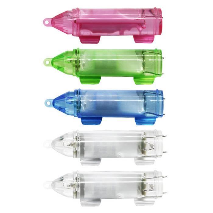 Lot de 5 leurres de pêche luineux LED sous l'eau clignotante en fore
