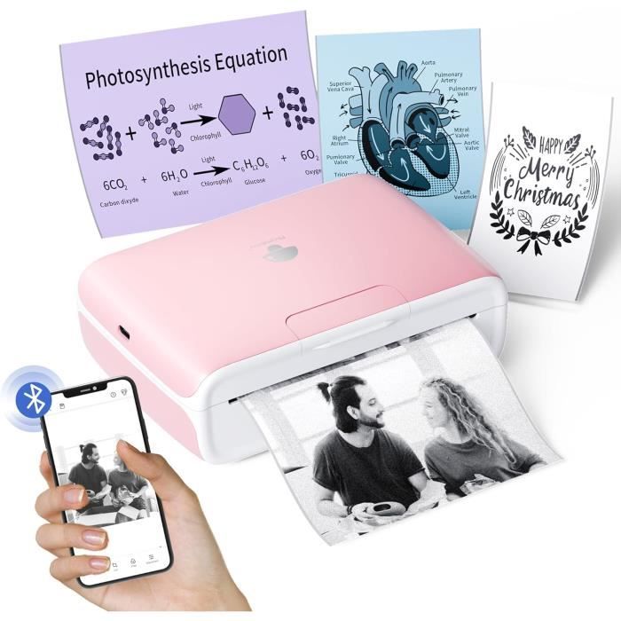 Q22 CP 77S Phomemo Mini Imprimante Thermique Portable M03AS, Imprimante De Poche Sans Encre