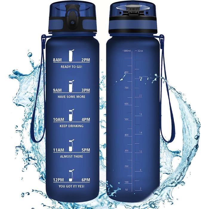1L Gourde Sport, Bouteille D'Eau Sans Bpa, Gourde De Sport Avec Filtre