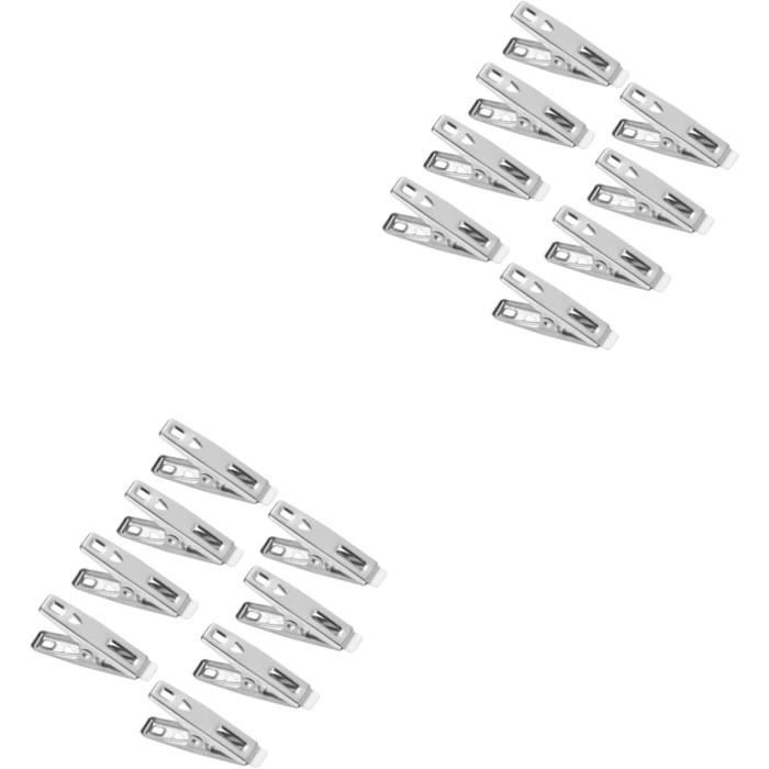 200 Pcs-Pack Portable Corde À Linge Corde À Linge Épingle En Acier Inoxydable Pinces À Linge