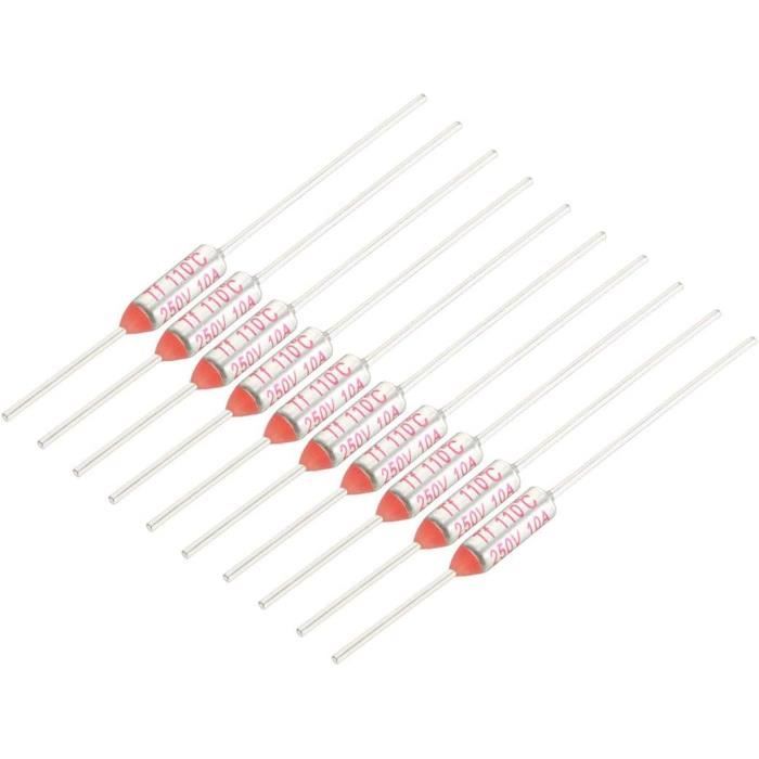 10 Fusibles Thermiques RY TF 169°C 250V 10A - Protection Contre La Surchauffe, Marque Uxcell