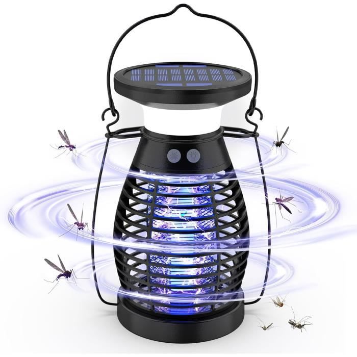 Lampe Anti-Moustiques UV 2000V Rechargeable - Portée 60-80 M², Étanche IPX4, Pour Intérieur/Extérieur - 4