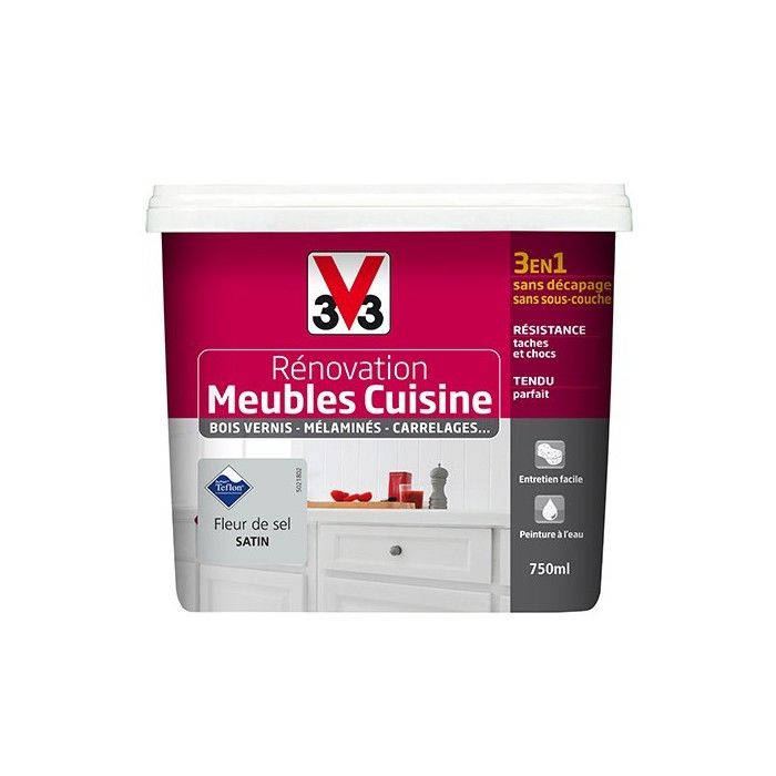Peinture Fleur De Sel Satin Meuble Et Cuisine V33 750ml Gris 0 000000 Achat Vente Peinture Vernis Peinture Fleur De Sel Satin Cdiscount