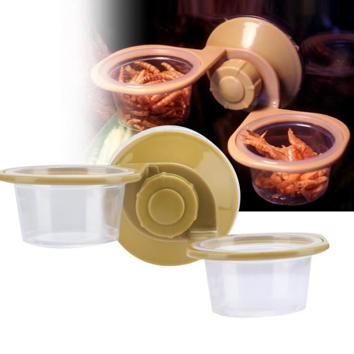 Bol Alimentaire Pour Reptiles - Mangeoire Escaladable Pour Caméléons, Geckos, Dragons Barbus - 12