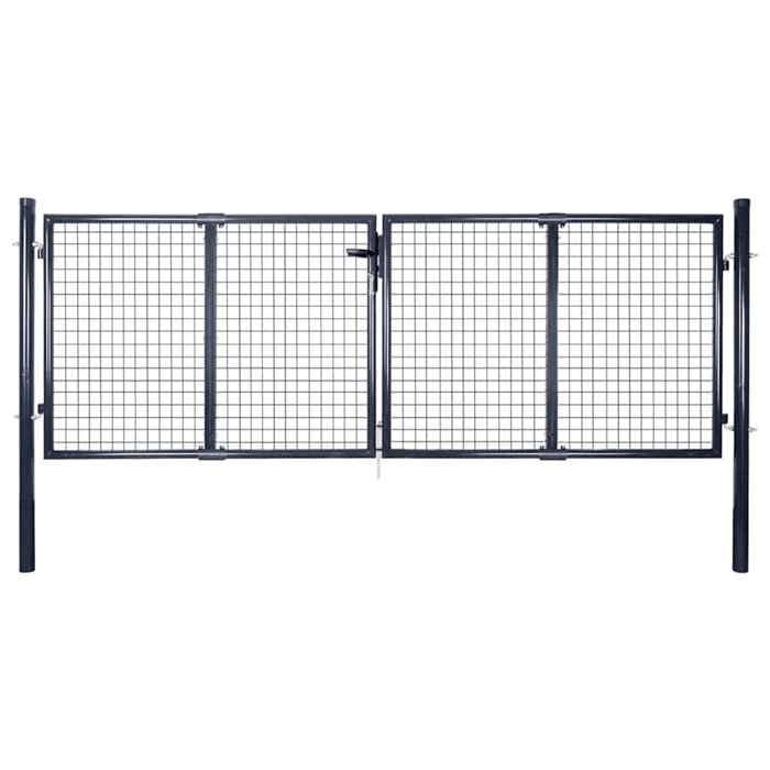 vidaXL Portail en maille Acier galvanisé 289x100 cm