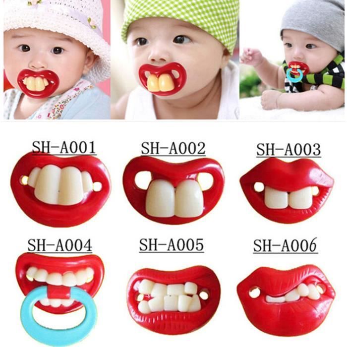 Bebe Nouveau Ne Tetine Sucette Nipple Drole Dent Levre Costume Silicone Sans Bpa Cdiscount Puericulture Eveil Bebe