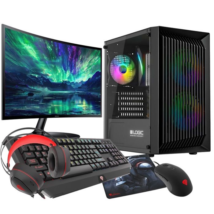 Kit VIST Ryzen 5 3600 RAM RX 6600 SSD .2 LCD 24 Windows 11 Pro - vue 1