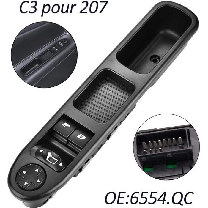 Bouton LEVE VITRE 207 6554.QC 2 VITRES ELECTRIQUES ENVOI EN SUIVIE DE FRANCE Bouton LEVE VITRE 207 6554.QC 2 VITRES ELECTRIQUES ENVOI EN SUIVIE DE FRANCE
