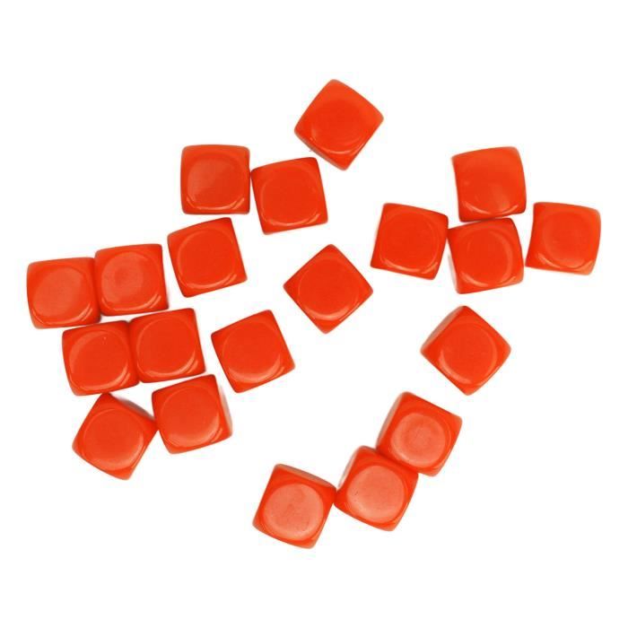 Lot De 30 Dés En Plastique Finement Travaillé Avec 6 Côtés Et Coins Arrondis, Légers, Pour Jeux De Société (rouge