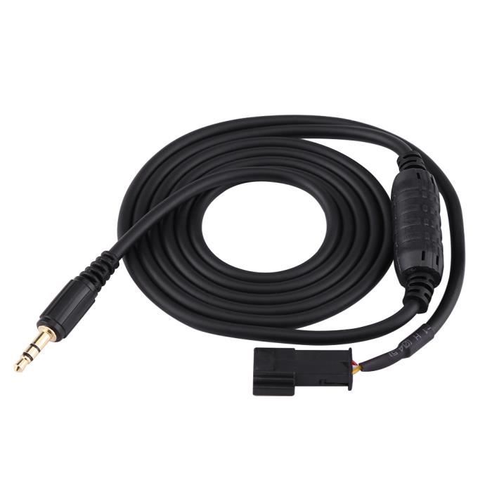 SGerste Câble d'entrée auxiliaire de 3,5 mm pour unité centrale Pioneer IP-BUS Câble adaptateur d'entrée auxiliaire Cordon de câble audio Jack casque mâle 3,5 mm COD