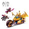 LEGO® 71768 NINJAGO La Moto Dragon d’Or de Jay, Jouet avec Véhicule et Figurine de Dragon, Idée Cadeau Anniversaire pour Enfants-1