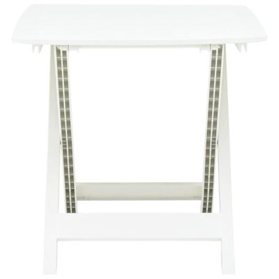 Bo Time Table De Jardin Pliable 70x75x72 Cm – Table Extérieur Plastique Robuste, Résistante Aux Intempéries, Blanc Ou Violet, Facile à Ranger