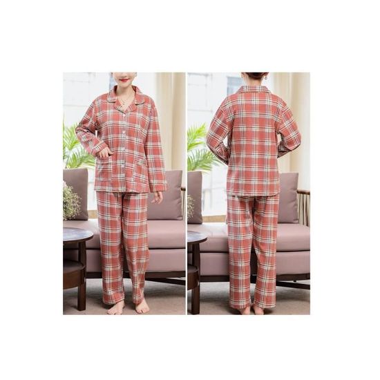Pyjama femme à carreaux clearance