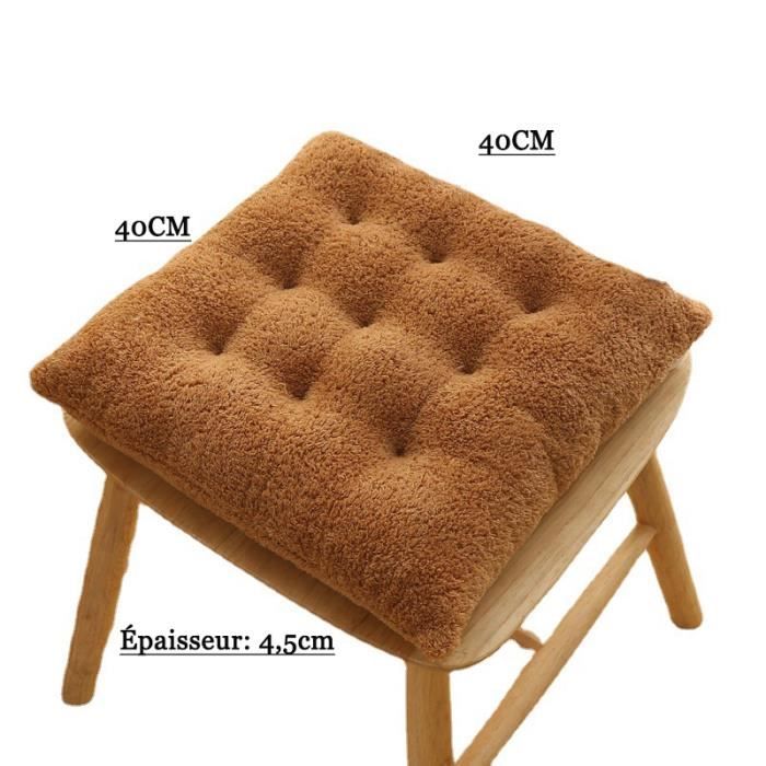 Lot De 4 Coussins De Chaise 40x40 Cm - Rembourrage Coton Perlé, Sangles Antidérapantes, Intérieur/extérieur - 2