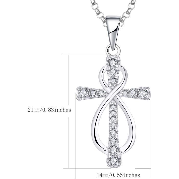 Ketting Zilver met zirkonia hanger | Colliers dames