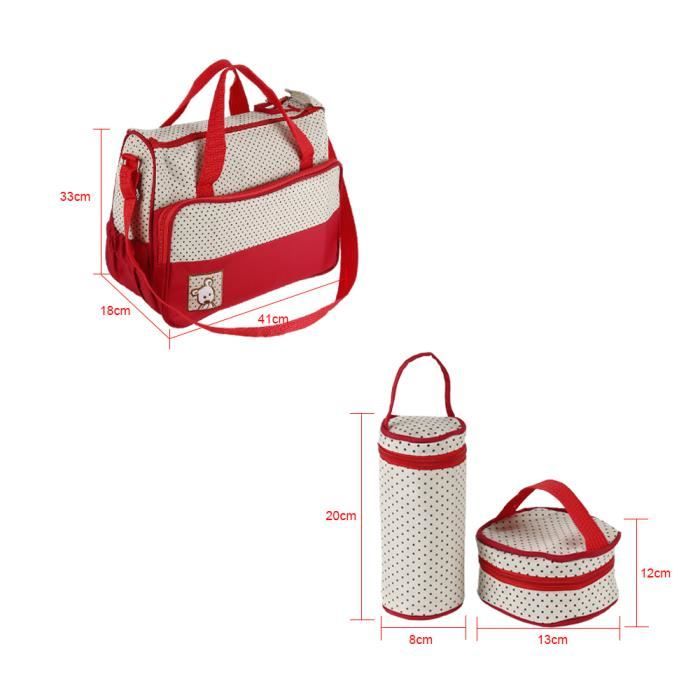 Sac Langer Baby Chic Rouge Set de 5 pcs Cdiscount Pu riculture