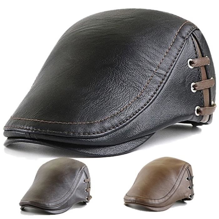 Chapeau Bob En Cuir PU ZLYC - Imperméable, Unisexe, Pour Toutes Saisons