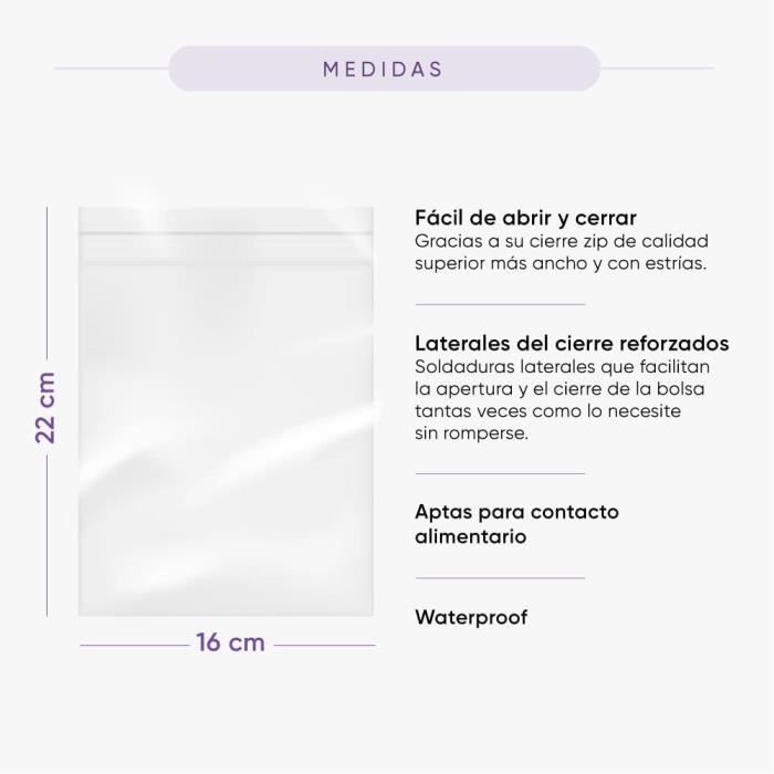 5 Sacs étanches Noaks Bags - Taille XS - Protection IPX8 Jusqu'à 10m - Transparent - Pour Clés, Téléphone, Etc.