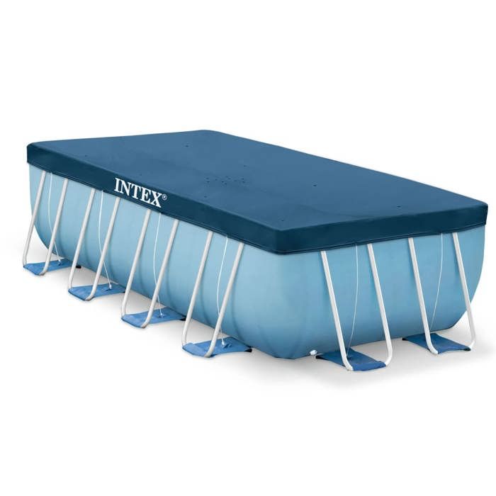 Bâche De Protection Intex Pour Piscine Rectangulaire 389x184 Cm - Bleu