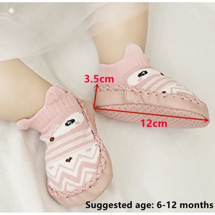 Chaussette Enfant,Chaussons Chaussettes Semelle Souple Antidérapantes en  Coton,pour Nouveau-né,Garçons,Filles,Bébé 6-12 Mois,3Paires Rose -  Cdiscount Prêt-à-Porter