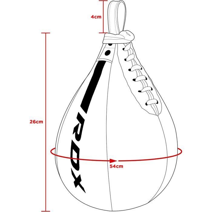 Poire De Vitesse METAL BOXE Mb168 – Mixte, Cuir Artificiel, Vessie Latex Changeable Pour Entraînement Rythme Et Renfo