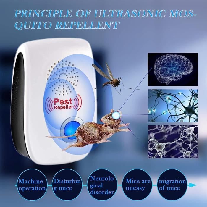 Ultrason Anti Moustique, 6 Pack Répulsifs à ultrasons, Intérieur ...