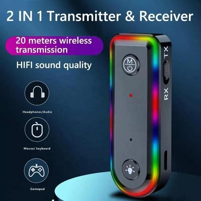 Hoppac RéCepteur Bluetooth 5.0，Aux 3,5mm Jack Audio Adaptateur,Récepteur De  Voiture Bluetooth,Appels Mains Libres, Casque Filaire, Haut-Parleurs De  Voiture : : High-Tech
