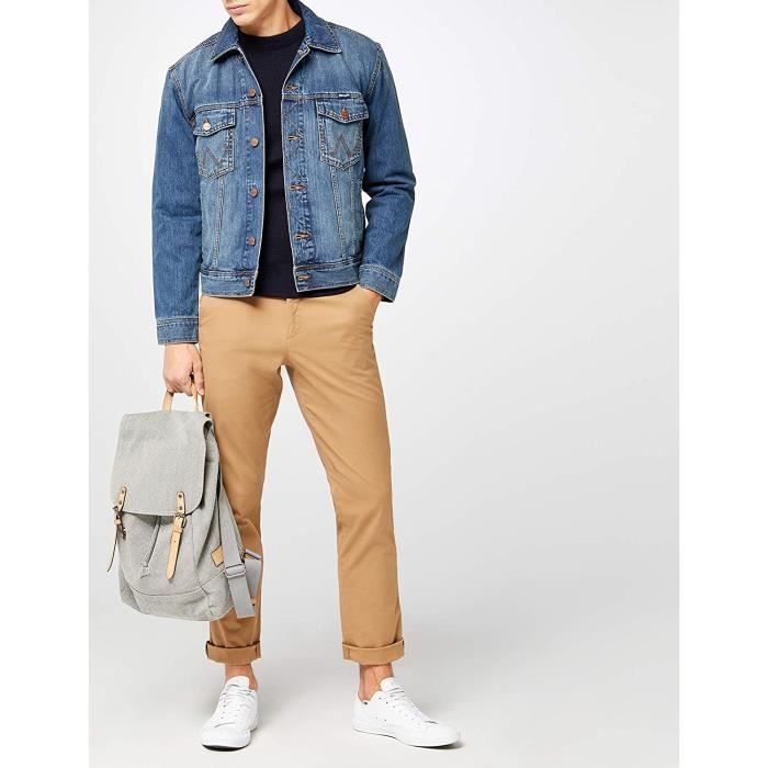 Wrangler Western Veste en Jean Coupe droite Col chemise