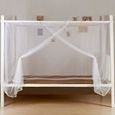 Dioche Moustiquaire de lit Filet à Moustiquaire Blanc Dense de 16 Densités de Chambre Ménage pour Lit Double de Largeur 1,5m-2