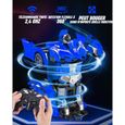 Ototon® Voiture Télécommandée Lumineux pour Enfants Robot Transformer Voiture RC 2.4GHz Rotation à 360° Jouet Voiture - Bleu-2
