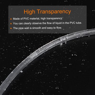 Tube PVC Transparent 28mm Diamètre Intérieur X 34mm Extérieur - 2m - Tuyau Flexible Pour Aquaponie Et Irrigation