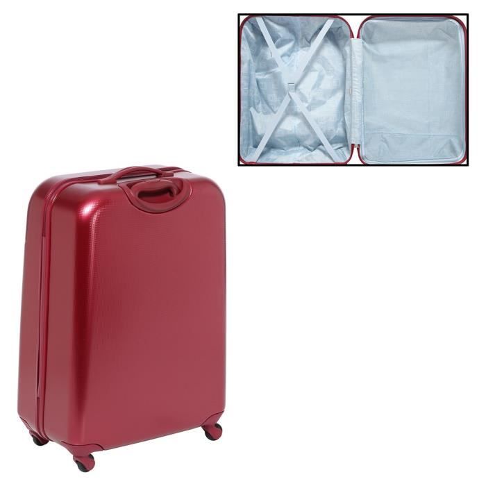 DELSEY Valise Trolley Rigide ABS 4 Roues 65cm AEROBIS Argent