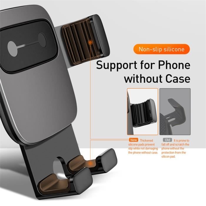 Baseus Support de Voiture pour Téléphone Portable stand support socle en  Voiture Gravité Support