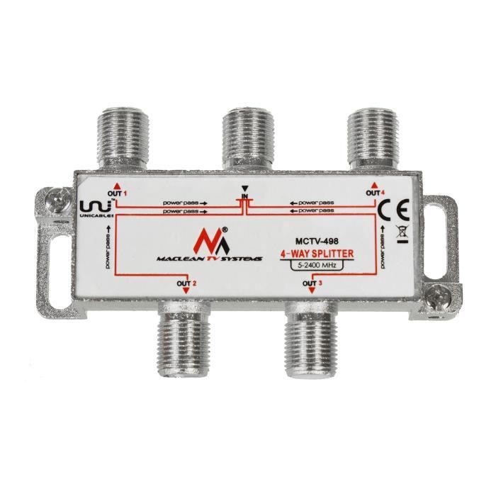 Répartiteur 2 entrées / 4 sorties (5-2500 MHz