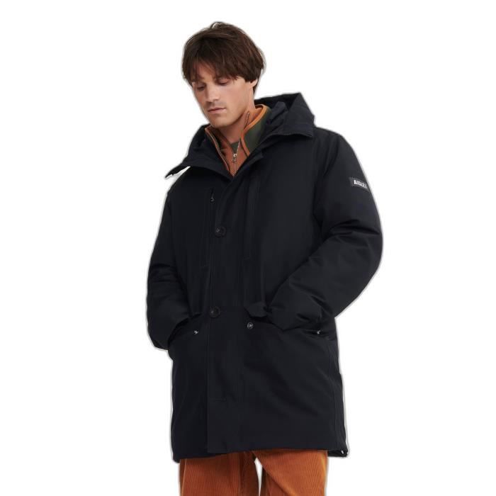 Parka mi longue plume a capuche Aigle Gore Tex Noir Cdiscount Pret a Porter