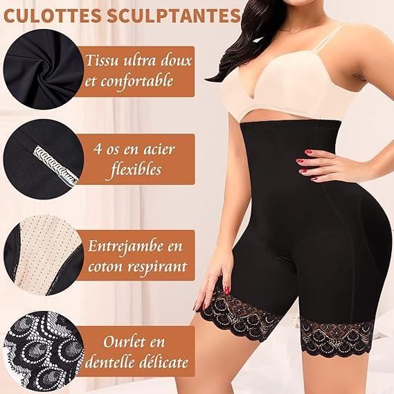 Culotte Gainante Femme Ventre Plat Invisible Taille Haute Panty